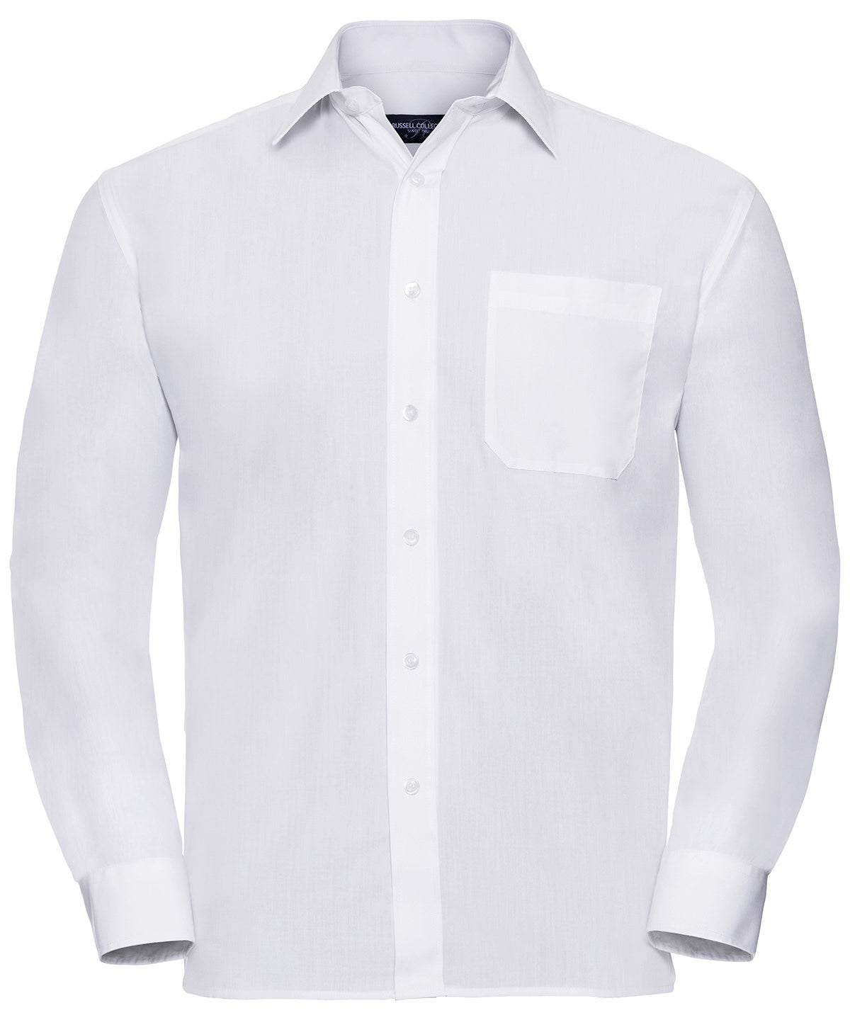 Russell Athletic Long Sleeve Polycotton Easycare Poplin Shirt