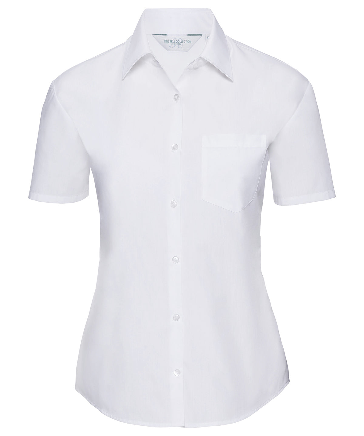 Russell Athletic Women's Short Sleeve Polycotton Easycare Poplin Shirt