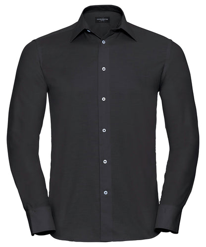 Russell Athletic Long Sleeve Easycare Tailored Oxford Shirt