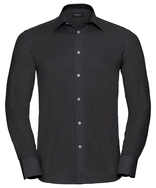 Russell Athletic Long Sleeve Easycare Tailored Oxford Shirt