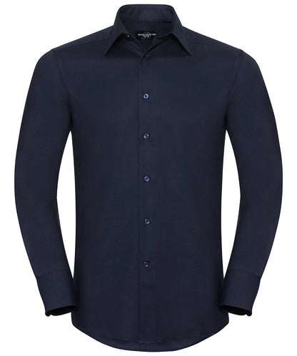 Russell Athletic Long Sleeve Easycare Tailored Oxford Shirt