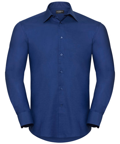 Russell Athletic Long Sleeve Easycare Tailored Oxford Shirt