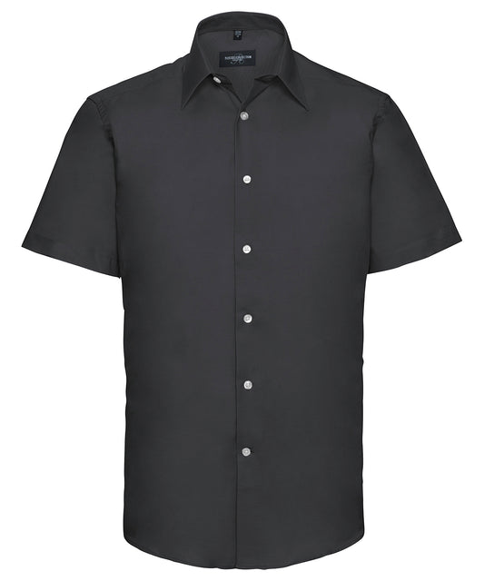 Russell Athletic Short Sleeve Easycare Tailored Oxford Shirt
