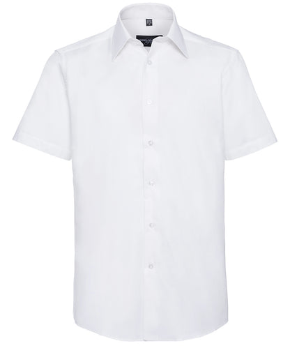 Russell Athletic Short Sleeve Easycare Tailored Oxford Shirt