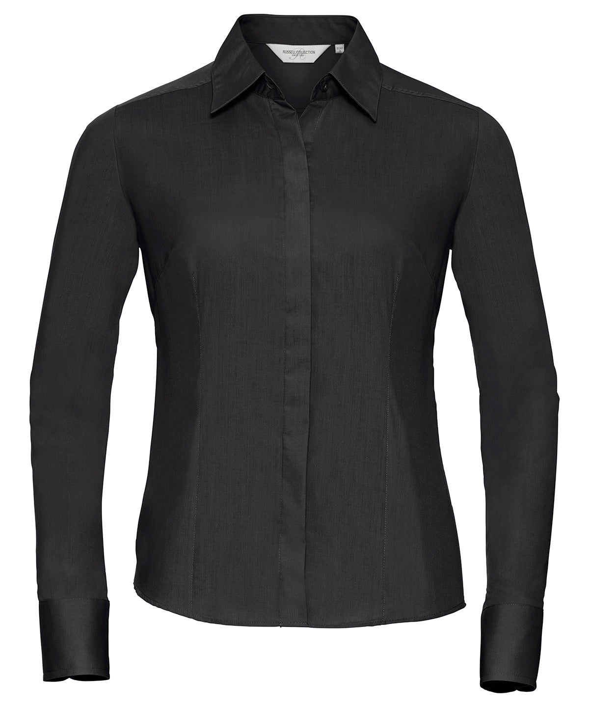 Russell Athletic Women's Long Sleeve Polycotton Easycare Fitted Poplin Shirt
