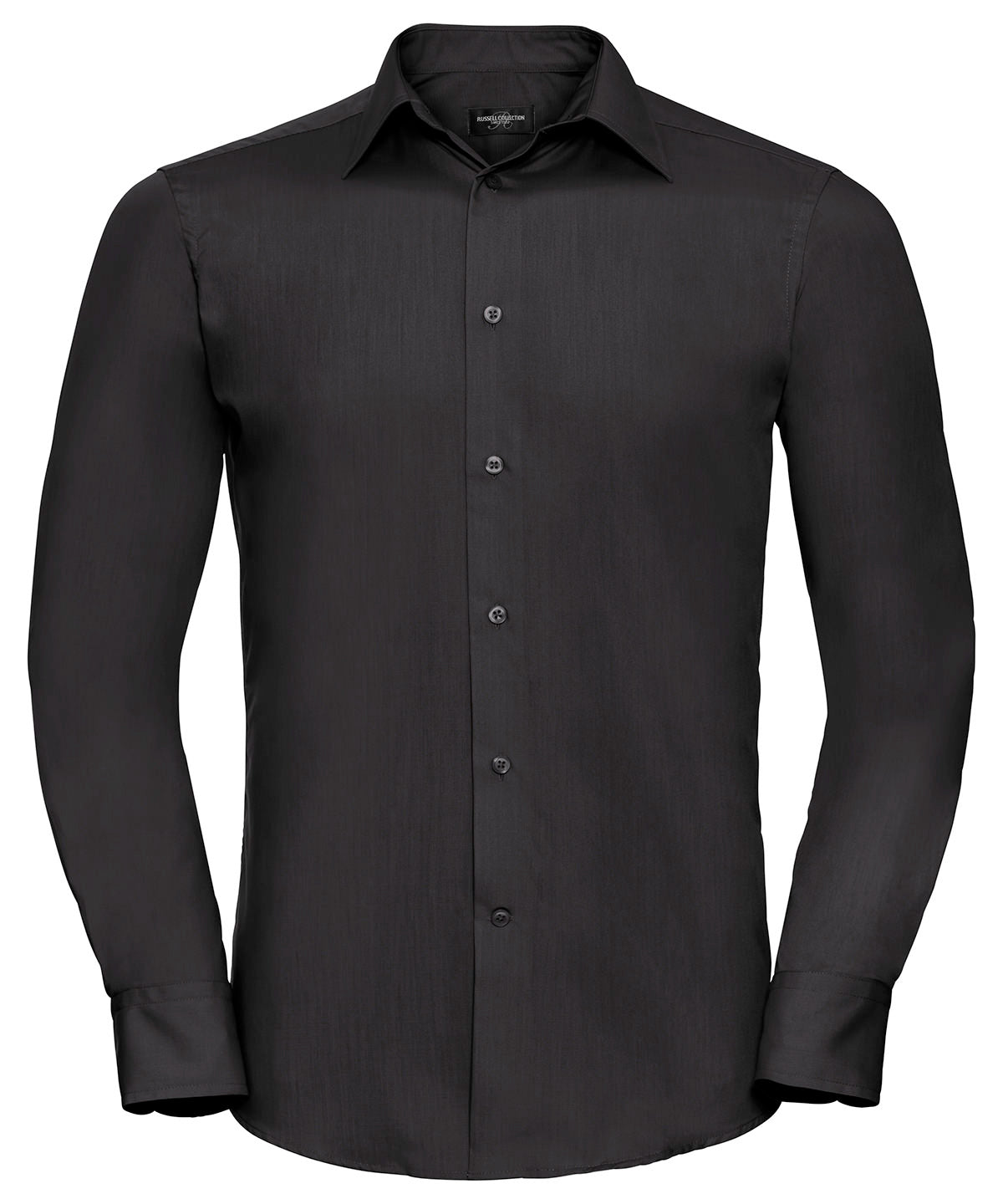Russell Athletic Long Sleeve Polycotton Easycare Fitted Poplin Shirt