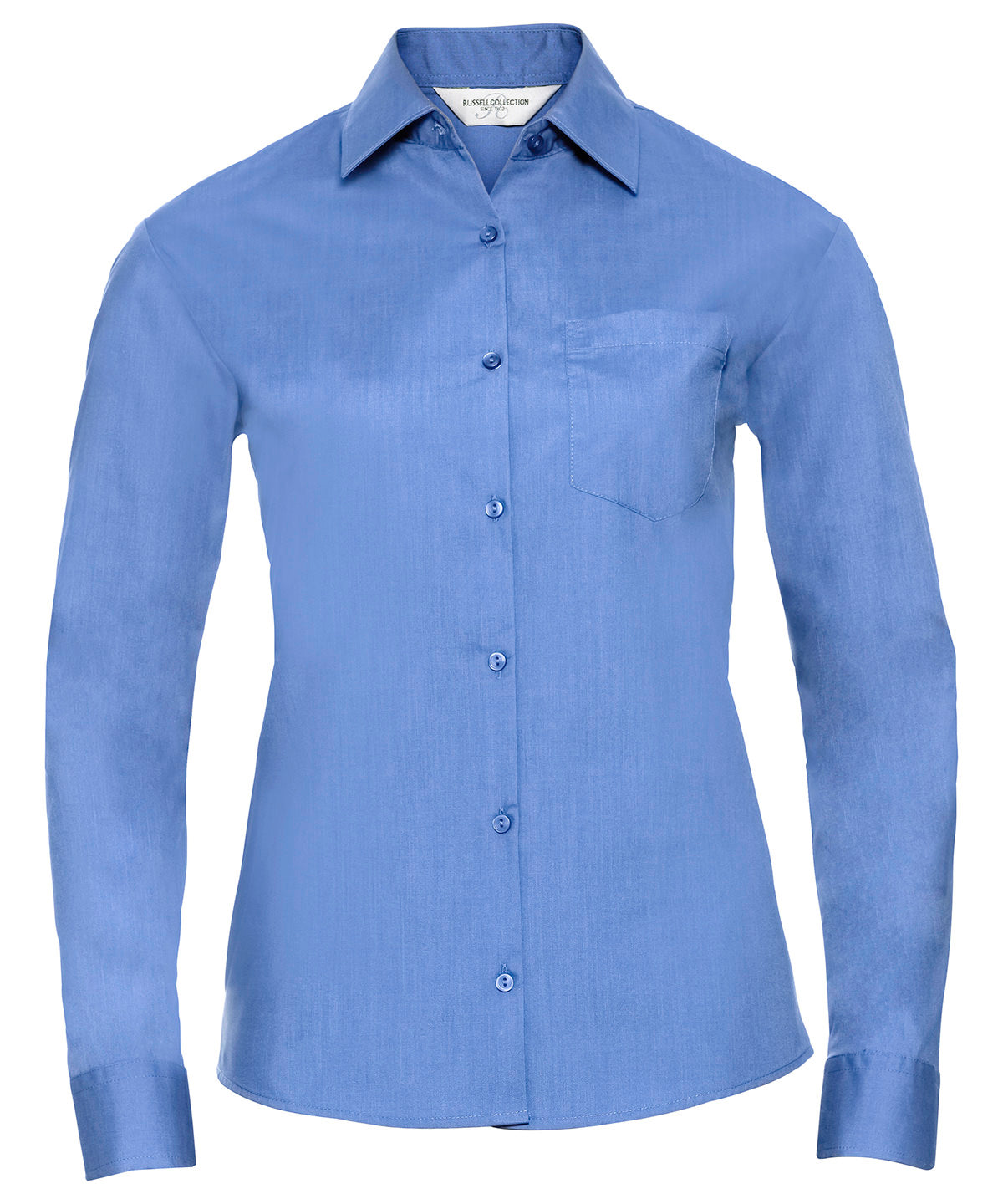 Russell Athletic Women's Long Sleeve Polycotton Easycare Poplin Shirt