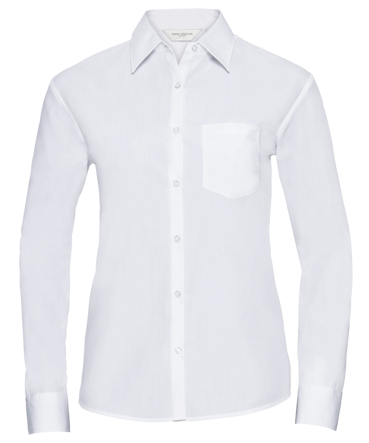 Russell Athletic Women's Long Sleeve Polycotton Easycare Poplin Shirt