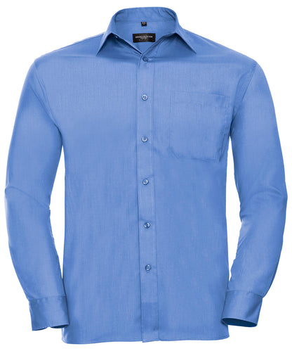 Russell Athletic Long Sleeve Polycotton Easycare Poplin Shirt