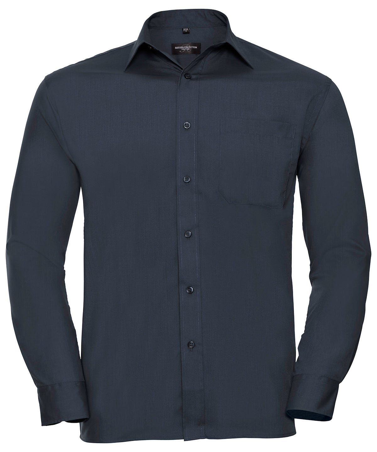 Russell Athletic Long Sleeve Polycotton Easycare Poplin Shirt