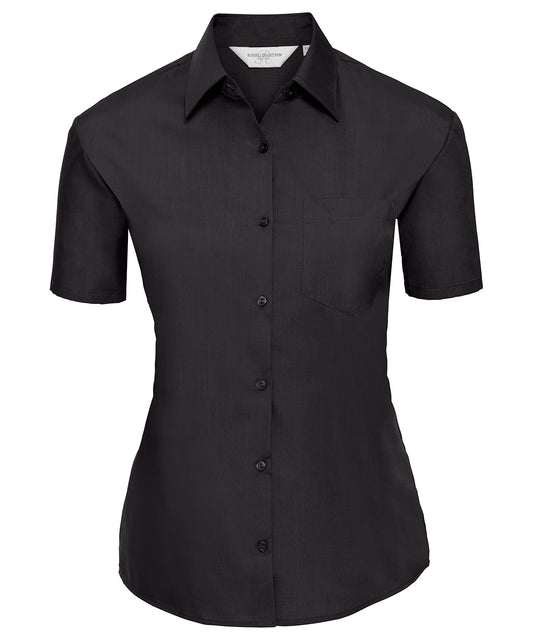 Russell Athletic Women's Short Sleeve Polycotton Easycare Poplin Shirt