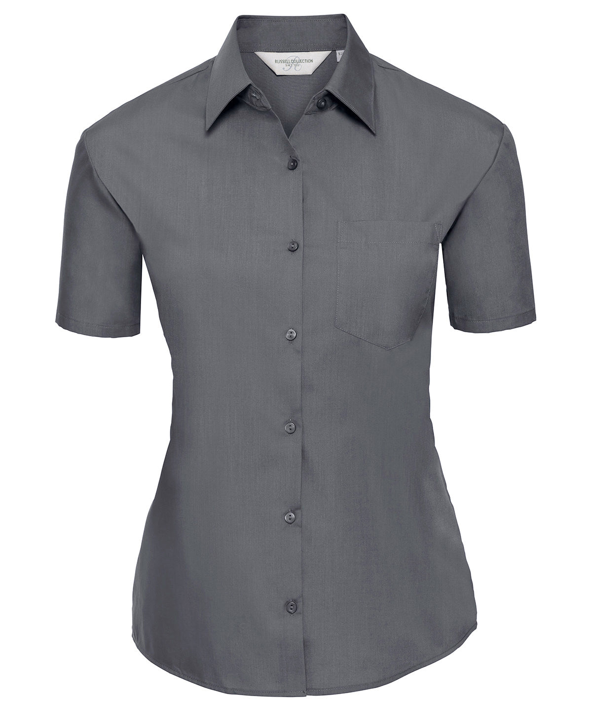 Russell Athletic Women's Short Sleeve Polycotton Easycare Poplin Shirt
