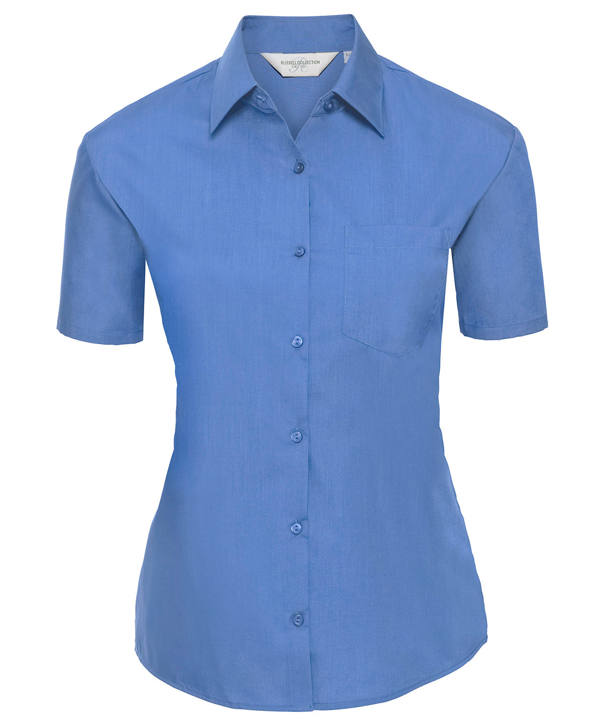 Russell Athletic Women's Short Sleeve Polycotton Easycare Poplin Shirt