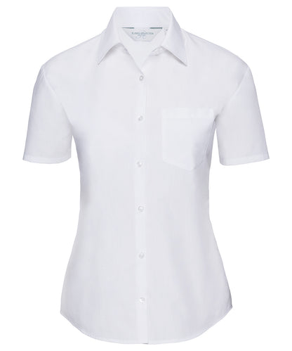 Russell Athletic Women's Short Sleeve Polycotton Easycare Poplin Shirt