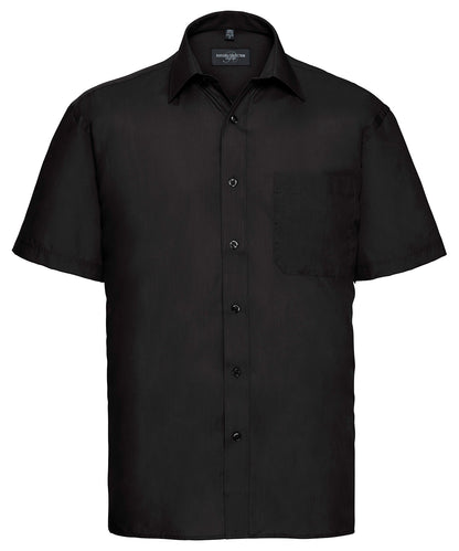 Russell Athletic Short Sleeve Polycotton Easycare Poplin Shirt