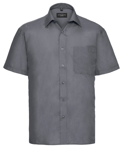 Russell Athletic Short Sleeve Polycotton Easycare Poplin Shirt