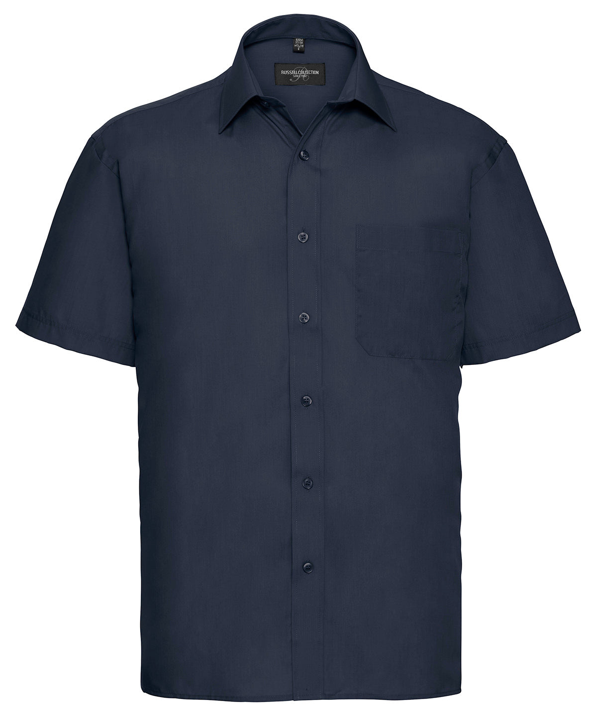 Russell Athletic Short Sleeve Polycotton Easycare Poplin Shirt