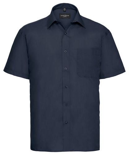 Russell Athletic Short Sleeve Polycotton Easycare Poplin Shirt