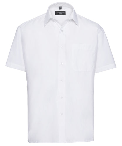 Russell Athletic Short Sleeve Polycotton Easycare Poplin Shirt
