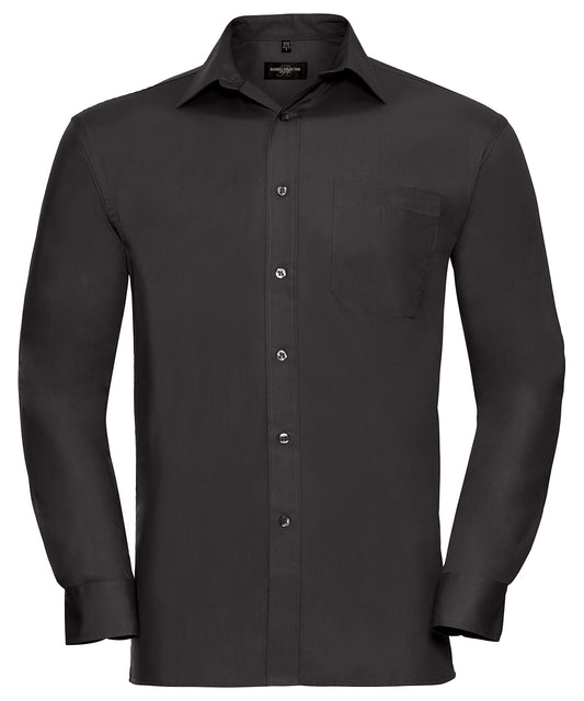 Russell Athletic Long Sleeve Pure Cotton Easycare Poplin Shirt