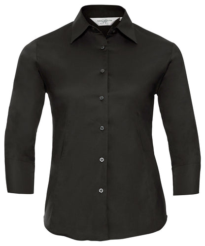 Russell Athletic Women's ¾ Sleeve Easycare Fitted Shirt