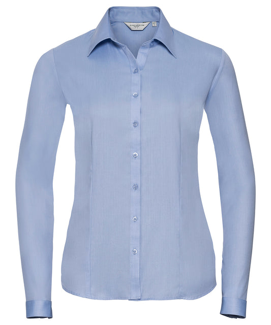 Russell Athletic Women's Long Sleeve Herringbone Shirt