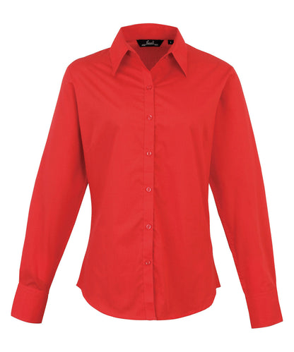 Premier Women's Poplin Long Sleeve Blouse