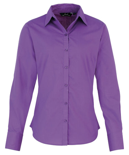Premier Women's Poplin Long Sleeve Blouse