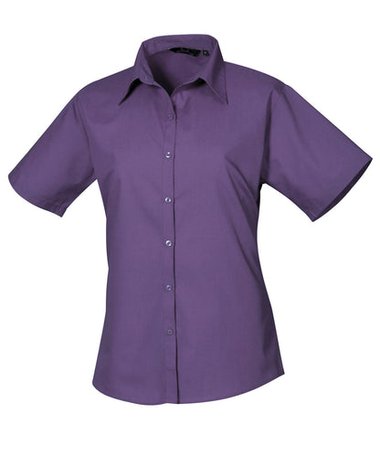 Premier Women's Short Sleeve Poplin Blouse