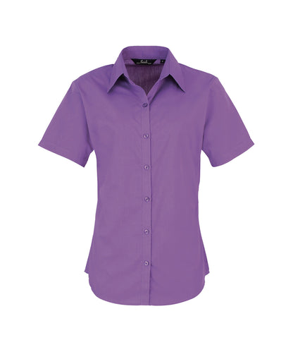 Premier Women's Short Sleeve Poplin Blouse