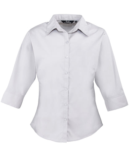 Premier Women's ¾ Sleeve Poplin Blouse