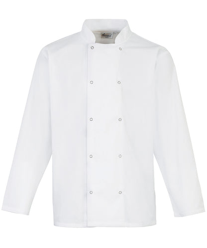Premier Studded Front Long Sleeve Chef's Jacket
