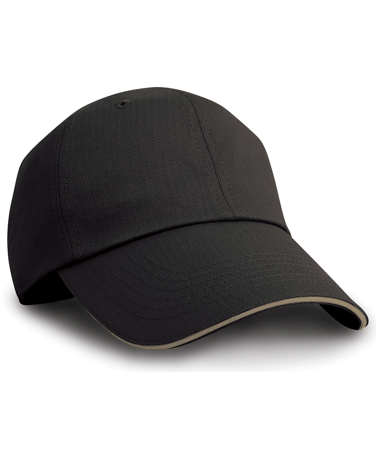 Herringbone Cap With Sandwich Peak
