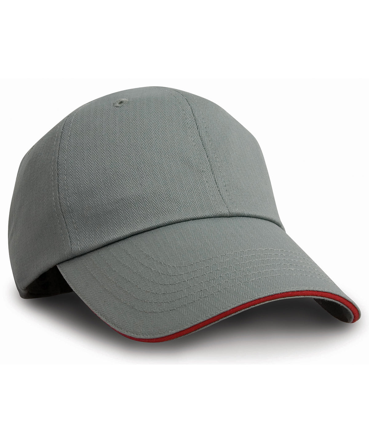 Herringbone Cap With Sandwich Peak