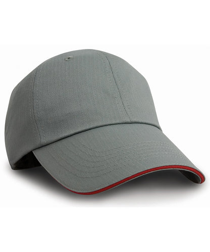 Herringbone Cap With Sandwich Peak