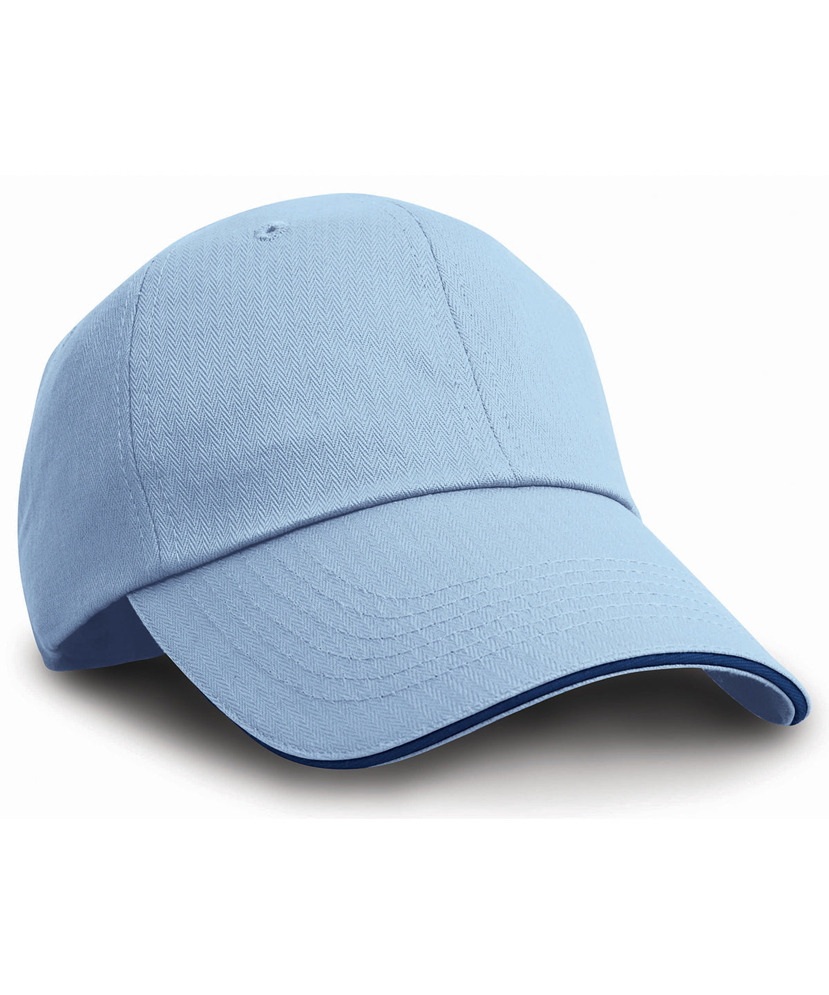 Herringbone Cap With Sandwich Peak