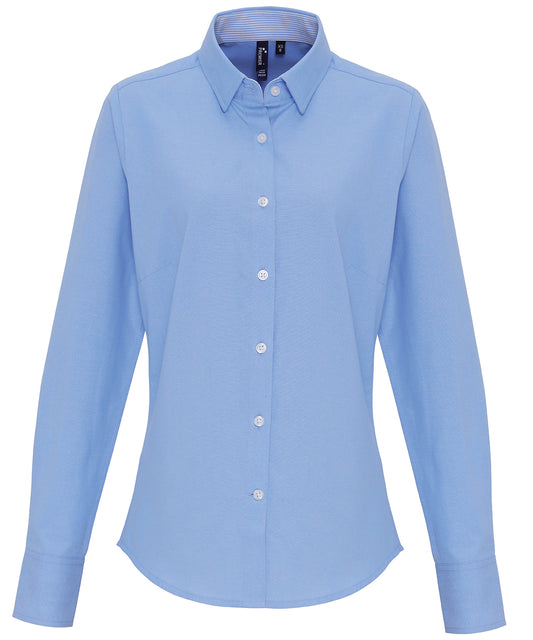 Premier Women's Cotton-Rich Oxford Stripes Blouse