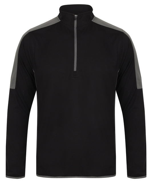 Finden & Hales ¼ Zip Mid-Layer With Contrast Panelling