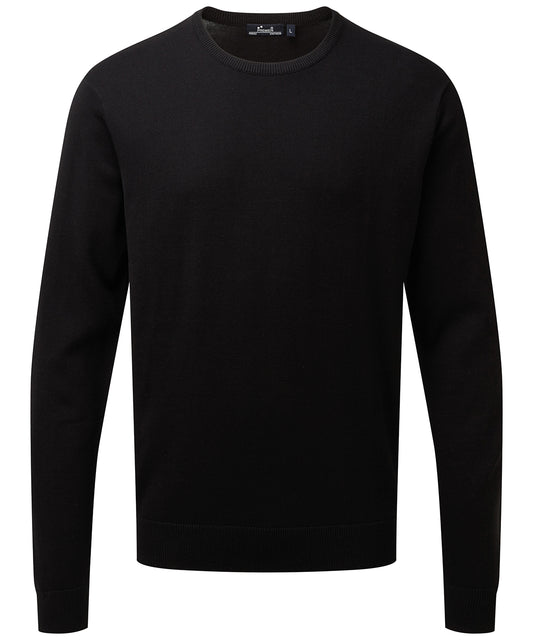 Premier Crew Neck Cotton-Rich Knitted Sweater