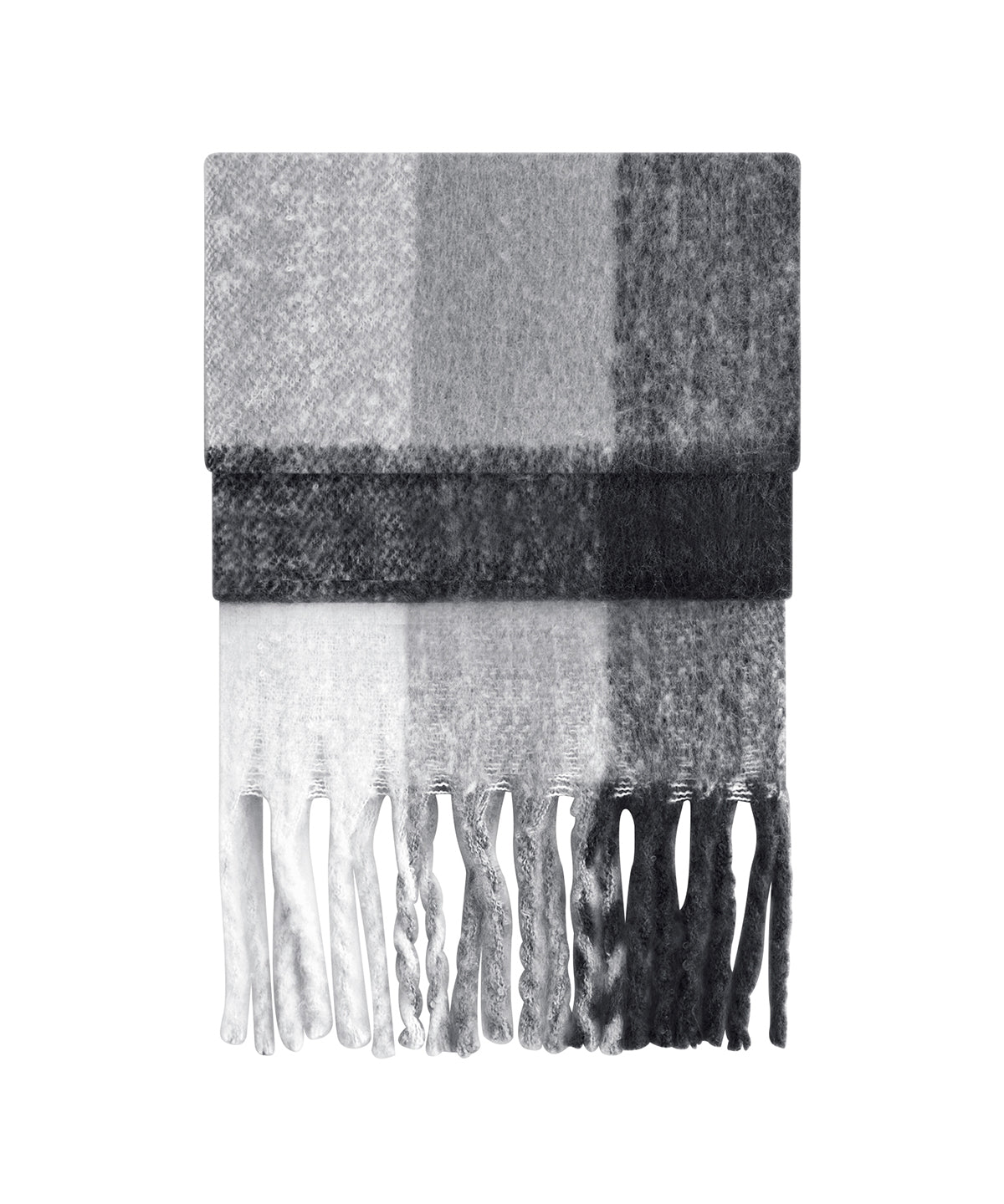 Beechfield Fluffy Check Scarf