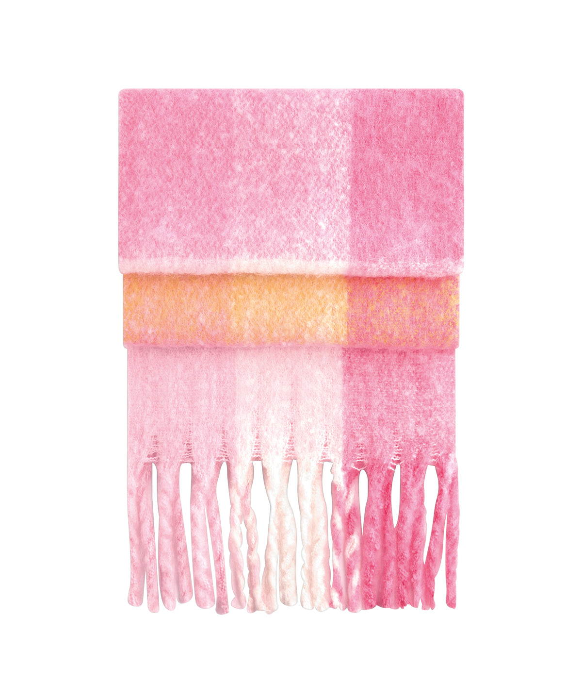 Beechfield Fluffy Check Scarf