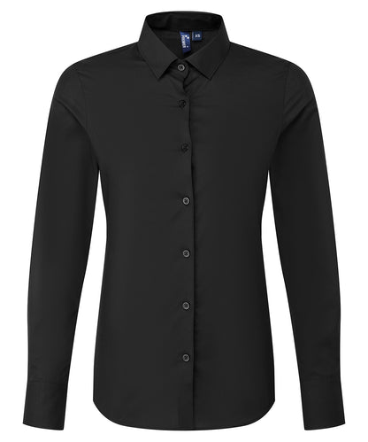 Premier Women’s Long Sleeve ‘Recyclight’ Poplin Shirt